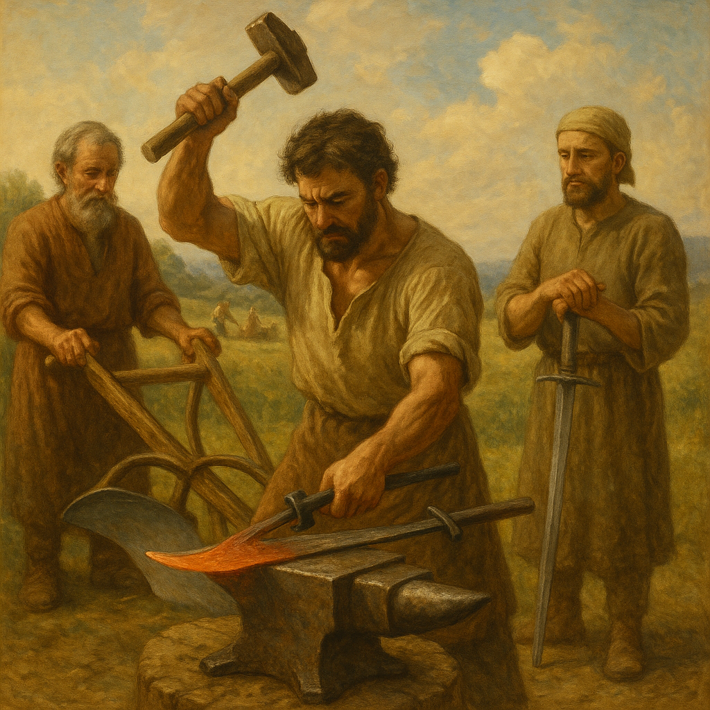 messianic era beating swords into plowshares