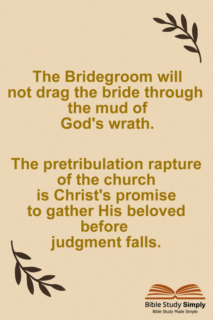 Infographic about the pretribulation rapture of the church.