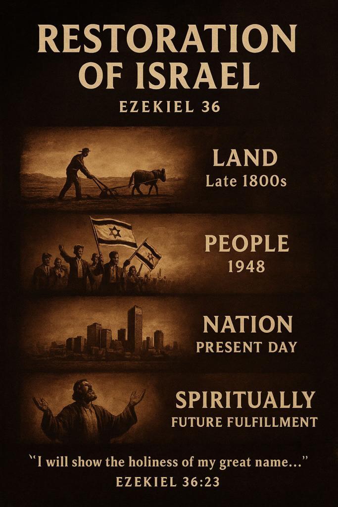 Infographic of the restoration of Israel.